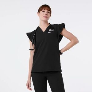 FIGS- Natal Flutter Sleeve Top- small